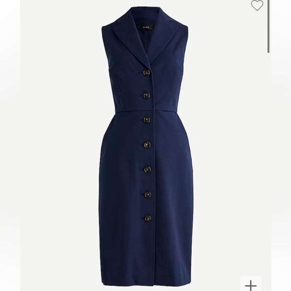NWT JCREW Blazer-dress in bi-stretch cotton - Picture 1 of 10
